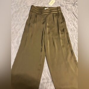 Ramy Brook Joss Olive Wide Leg Pants Size 4 NWT